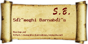 Sümeghi Barnabás névjegykártya