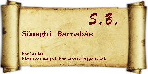 Sümeghi Barnabás névjegykártya