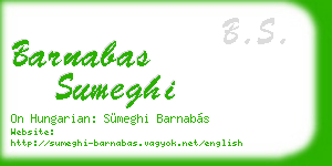 barnabas sumeghi business card